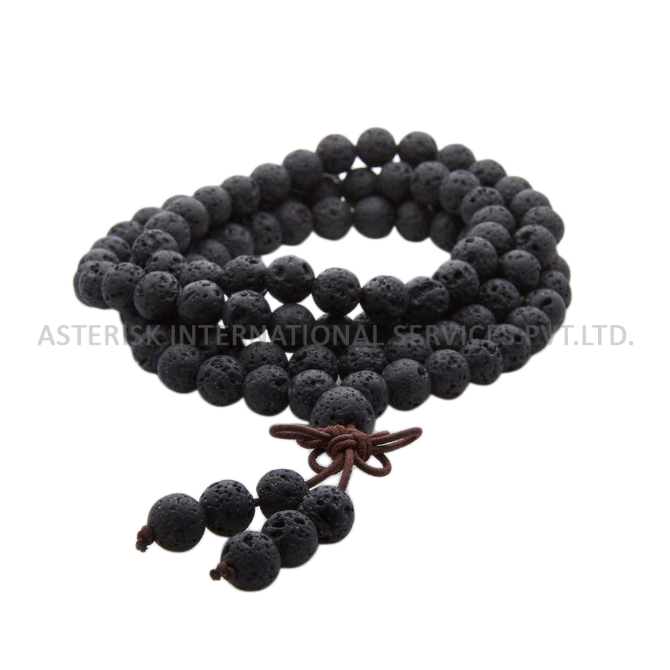 Hand Knotted Lava Stone Prayer Beads