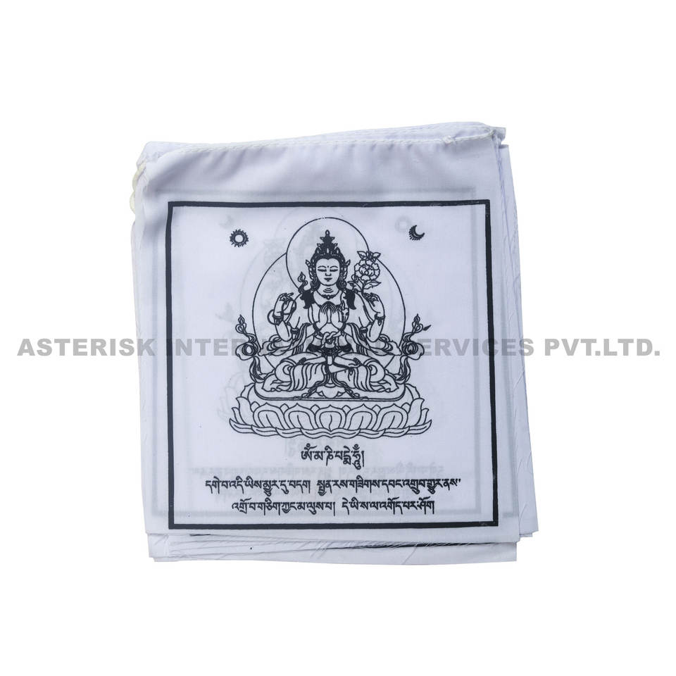 Buddhism White Tara Healing Tibetan Flag