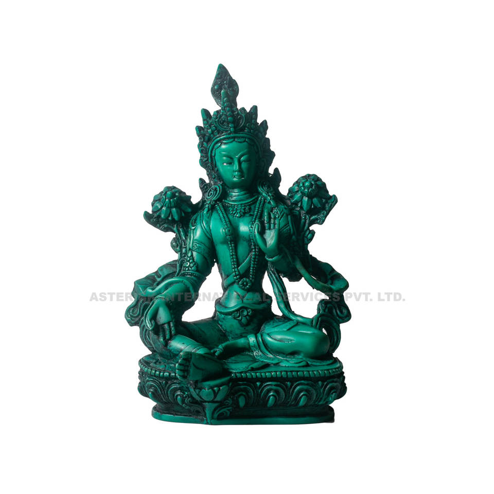 Tibetan Green Tara Resin Buddha
