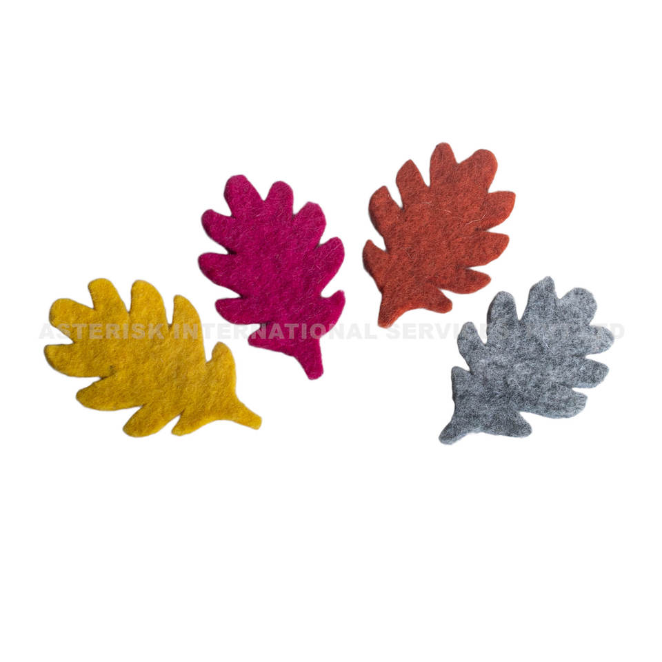 Die Cut Oak Felt Leaves